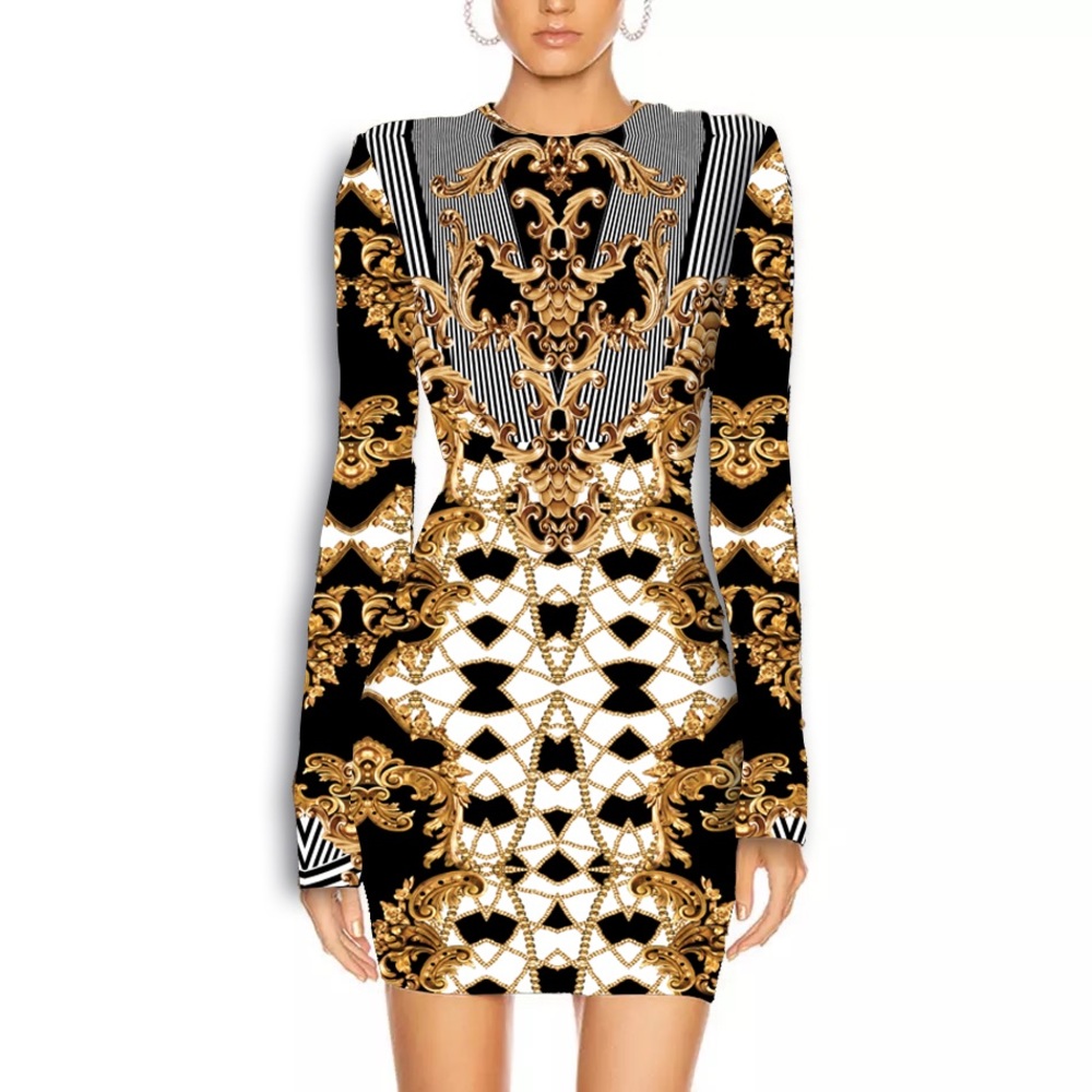 ♟♥️♣️ CHECKMATE BODYCON MINI DRESS